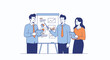 © Rendi - Business people discussing data charts.