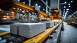 © BlackLion - Production line shows concrete blocks moving through a factory with machines and workers during daytime