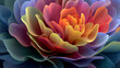 © Bithe - flower made of swirling colorful shapes