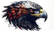© kosep - Bald eagle head close-up illustration.
