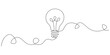© Pure Outline  - Continuous line drawing of light bulb idea innovation creativity line art vector illustration