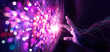© ipopba - Abstract, Big data network and cyber ​​particles that are distributed and circulating within the system. AI technology, Data science,  Businessman Fast connected with the world at your fingertips.