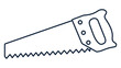 © Mdatikul - Sharp hand saw vector icon featuring an editable stroke for carpentry and construction projects, a versatile minimalist illustration perfect for DIY workshops and hardware tool graphics.