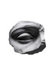© logonv - Plaster eye sculpture fragment on white background. Classical marble statue detail from art school. Antique human eye casting for academic drawing study. Minimalist sculpture concept.