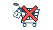 © Anas - E-commerce online store vector icon with editable stroke on a mobile device, professional illustration for digital shopping platforms featuring customizable line weight and clean design elements.