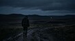 © morad - small distant light far from human figure representing unreachable hope in depression