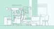 © Susuma - Hospital Room Depiction Featuring Advanced Medical Equipment, Ready for Healthcare Illustrations