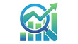 © Sultana Lucky - SEO Search Engine Optimization and Web Traffic Analysis Vector Icon featuring a magnifying glass over a website interface, representing internet marketing strategy and online visibility illustration