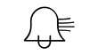 © moriom - Golden ringing bell vector icon with a small circular clapper, professional flat illustration for business notifications, reception desk alert symbol isolated on a clean white background.
