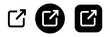 © Ashique - External link button icon set with open in new tab symbol. Expand, outbound, launch, and redirect icon for UI, UX, website, mobile app, and browser navigation