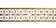 © miss irine - Ornate metal grate with circular patterns and scrollwork features. This golden wrought iron element has a traditional design, perfect for interior decoration or architectural detail.