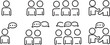 © MDMURAD - Printcommunication, conversation, meeting, people, vector, discussion, social, collaboration, speaking, interaction, teamwork, dialogue, group, icon, partnership, human relationships, cooperation, con