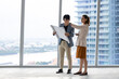 © Washburn - Site Inspection in a High-Rise Building with City View