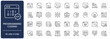 © Stock_Koom - Programming and coding icon set. Collection of software engineering, code, web development, algorithm, application and script language line icon vector illustration with editable stroke.