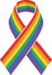 © DLC Studio - Rainbow Awareness Ribbon Vector Illustration for LGBTQ Pride and Diversity