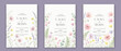 © ku4erashka - Wedding card template with wild herbs and flowers.