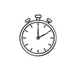 © MD - Stopwatch icon set with a dark gray icon on a white background featuring stopwatch, clock, timekeeping, vector design with iconography and minimalism