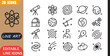 © MD.Kawsar Hossan - Isolated astronomy space icons set, 20 editable line art icons set, telescope galaxy planet universe science star observation research, astronomy science tools, minimal clean outline vector