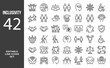 © Minara - Inclusivity icon set. Editable line icons. Vector illustration.