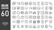 © Minara - Online education icon set. Editable line icons. Vector illustration.
