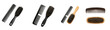 © Freezan - Professional Hair Brush and Comb Sets Isolated on White Background – Classic Black and Wooden Grooming Tools for Hair Styling