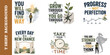 © jubayer95 - Self improvement quotes and inspirational life lessons with scenic vector illustrations set.