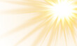 © Galaxy cabinet - Golden sun rays bursting from corner as PNG element