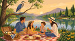 © Nimker harva - Family Lakeside Picnic Vacation Relaxing Outdoors Summer Scenic View