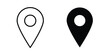 © basit - Pin icon in solid and flat style, Stroke icons.