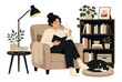 © Kai_ - Woman Sitting on Beige Armchair.
