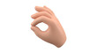 © RAIHAN - Human hand making ok gesture sign of approval with white background