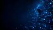© Putri - Digital security concept featuring an anonymous hooded figure emerging from a matrix of glowing data