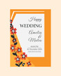 © MdAzizul - Wedding invitation card with flowers