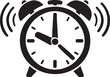 © MdMoziber - Minimal alarm clock vector icon with ringing alert symbol for urgency and time reminder use