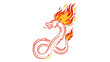 © Sajid - Vibrant fantasy dragon flame torch vector icon, creative colorful line illustration of a mystical fire symbol on white background for epic lore, tabletop gaming and adventure storytelling.