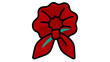© mstsahara - Velvet hair scrunchie vector icon with editable stroke for custom line weight, colorful illustration of fashion accessory ponytail holder, versatile design element for salon and hair care branding.