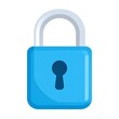 © Calon - A blue padlock icon with a silver U-shaped shackle