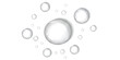 ©  creative  marlia - Clear water droplets and bubbles of various sizes