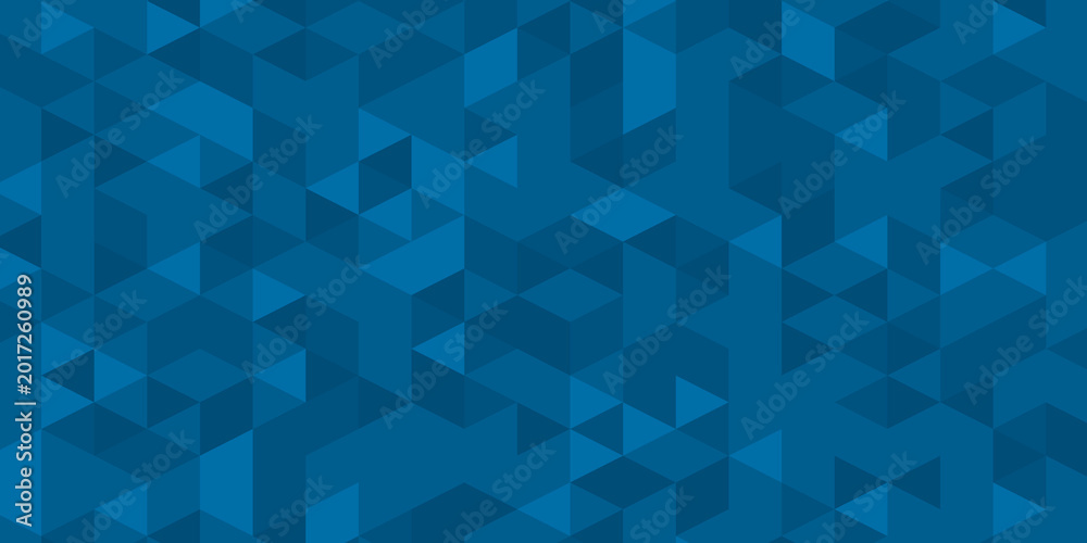 Foto Abstract geometric background with a mosaic of blue triangles and ...