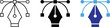 © AYESHA - Pen tool vector path icon set for graphic design and creativity