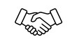 © MSTSUFIA - Business handshake line art vector partnership agreement icon isolated illustration