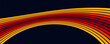 © sukron - Abstract colorful 70s background vector. Vintage retro wallpaper with rainbow stripes and wavy lines. A 1970 color illustration suitable for posters, banners, decorative items and wall art.