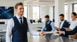 © Alexandr Peers - Business document handover at office reception for finance approval, legal paperwork exchange and hiring process imagery used in banking service, insurance claim, agency task and workplace training