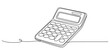 © MituRani - Continuous single line drawing of a simple digital calculator