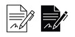 © Chummi - Agreement paper icon. Glyph solid icons collection. Line symbols