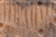 © Надія Коваль - Carved sandstone texture background with abstract erosion pattern and copy space