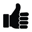 © Md - Thumbs up icon black silhouette on white background