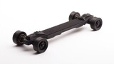 Modern electric skateboard isolated on white background for product design