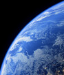 © ADDICTIVE STOCK - Earth horizon in space with clouds and blue atmosphere