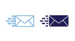 © Ryan - Email message send icon set design - Glyph solid icon - Editable modern style icon - Clipart, sticker - icon set - Clipart